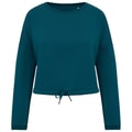 Dames Sweater Native Spirit Ecologische cropped Peacock Green